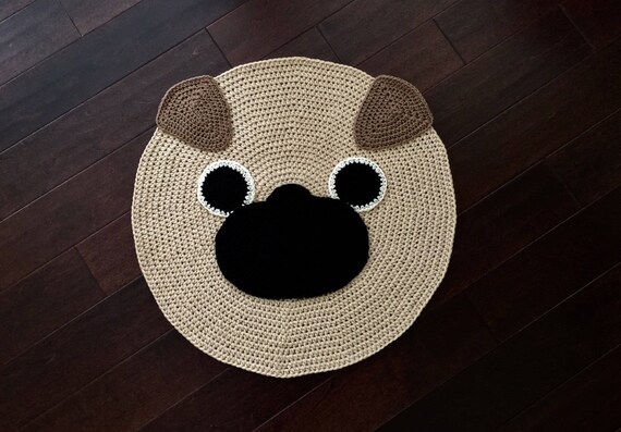 Gehakelter Mops Teppich Etsy