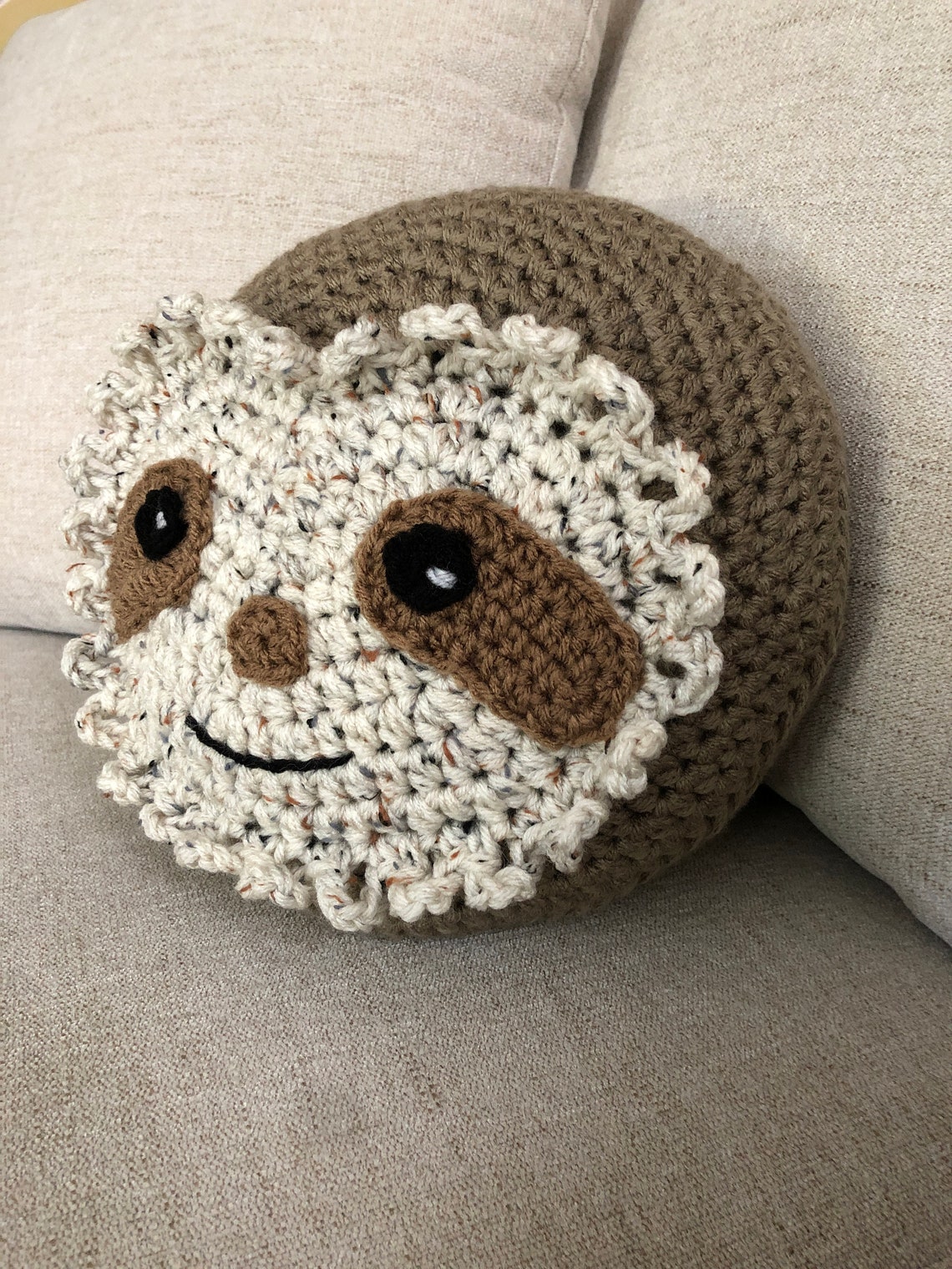 Sloth Crochet Pillow Handmade Sloth Pillow Sloth Gift - Etsy New Zealand