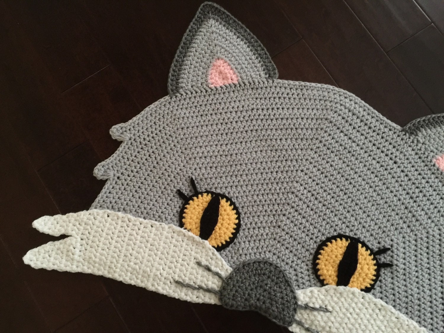 Crochet Cat Rug cat rug crochet rug crochet area rug Etsy