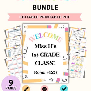 Editable Open House Bundle for Teachers | Classroom Organization Kit (Printable PDF)