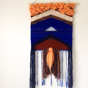 Gewebter Wandbehang, MEDIUM Tapisserie, Webarbeit - &#39;Myriel&#39; by Tat Georgieva