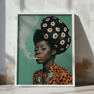 High City Roller Poster | Vintage Wand Kunst | Retro Wand Dekor | Surreales Kunstwerk