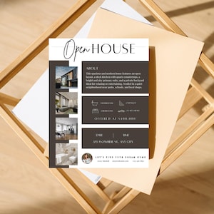 Professional Real Estate Open House Flyer Template | Editable Canva Design | Realtor Marketing Sheet