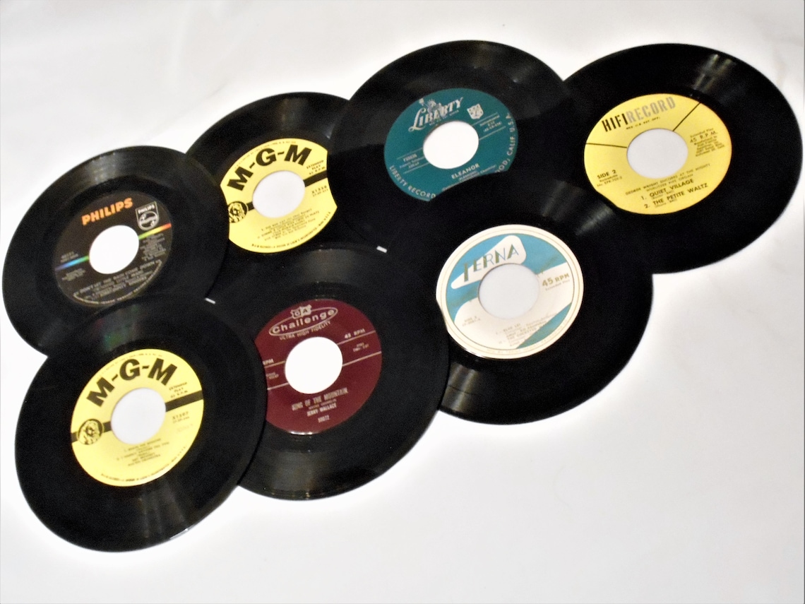Vintage RARE VINYL 45 rpm RECORDS in Sleeves of Decca Record Etsy