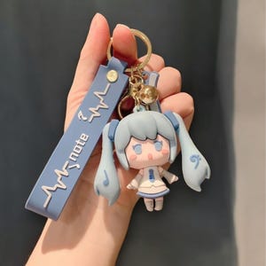 Anime Hatsune Miku Keychain,  Figure Keychain for School Bag, Gift for anime lover
