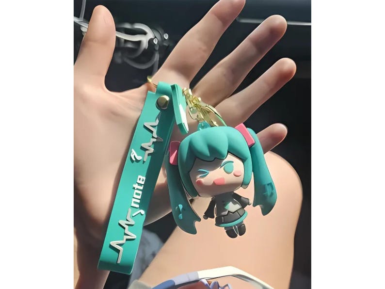 Anime Hatsune Miku Keychain,  Figure Keychain for School Bag, Gift for anime lover