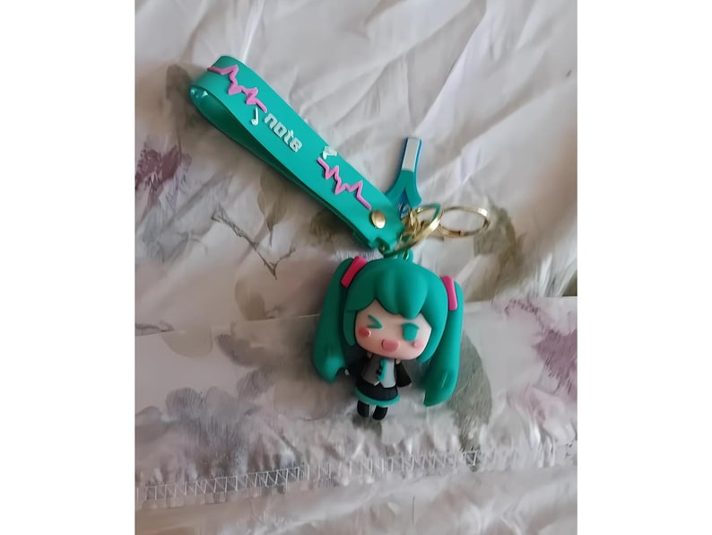 Anime Hatsune Miku Keychain,  Figure Keychain for School Bag, Gift for anime lover