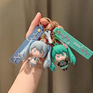 Anime Hatsune Miku Keychain,  Figure Keychain for School Bag, Gift for anime lover