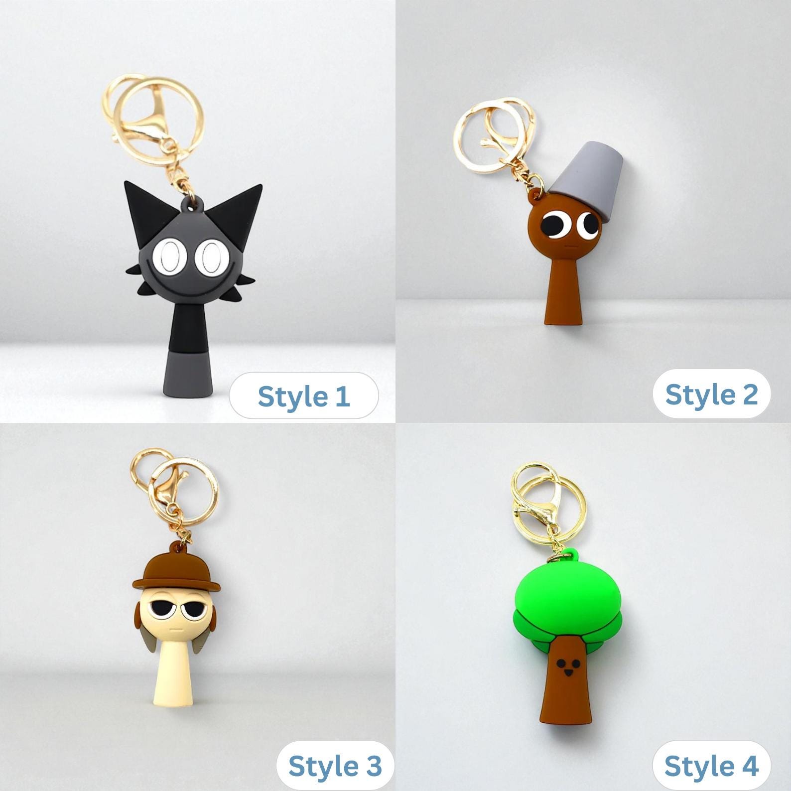 Cartoon Sprunki Oren Raddy Doll Keychain: Playful Car Keyring Gift - Etsy