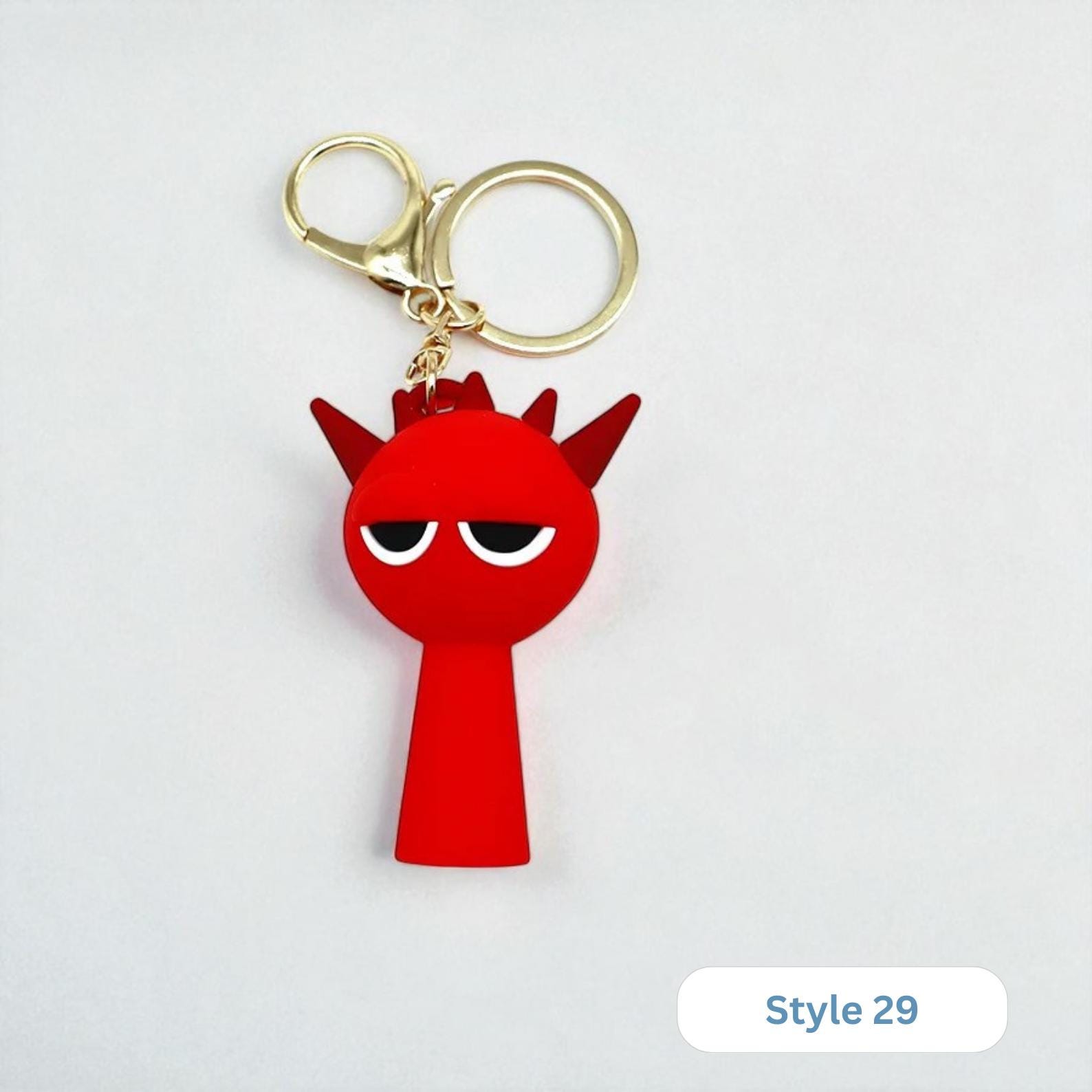 Cartoon Sprunki Oren Raddy Doll Keychain: Playful Car Keyring Gift - Etsy