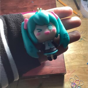 Anime Hatsune Miku Keychain,  Figure Keychain for School Bag, Gift for anime lover