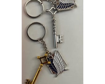 Anime Titan Keychain, Hunter anime  Bag Pendant  Keyring, Gift For Her