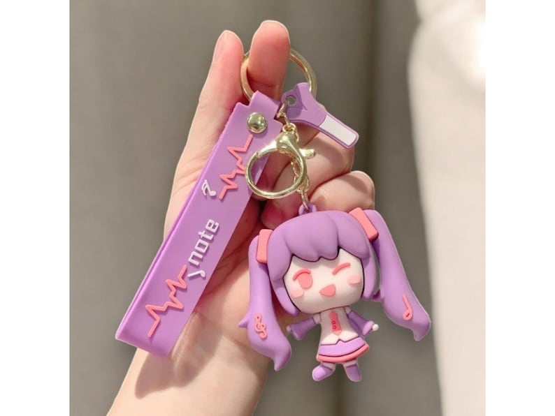 Anime Hatsune Miku Keychain,  Figure Keychain for School Bag, Gift for anime lover