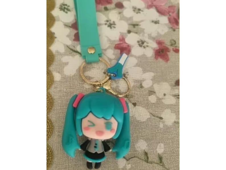 Anime Hatsune Miku Keychain,  Figure Keychain for School Bag, Gift for anime lover