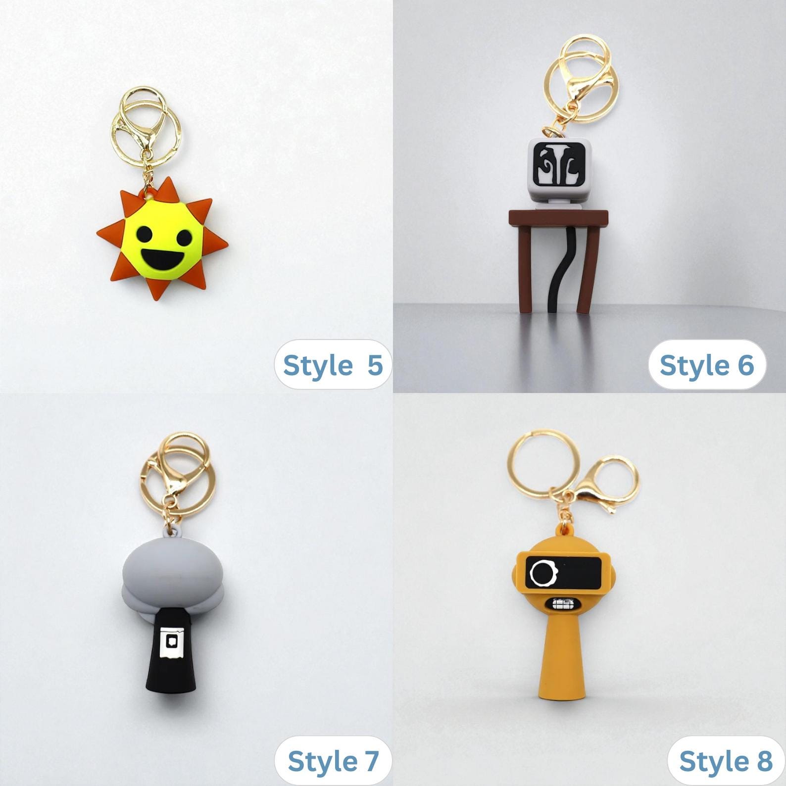 Cartoon Sprunki Oren Raddy Doll Keychain: Playful Car Keyring Gift - Etsy