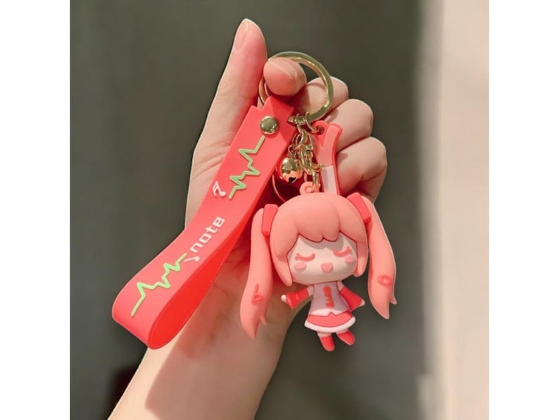 Anime Hatsune Miku Keychain,  Figure Keychain for School Bag, Gift for anime lover