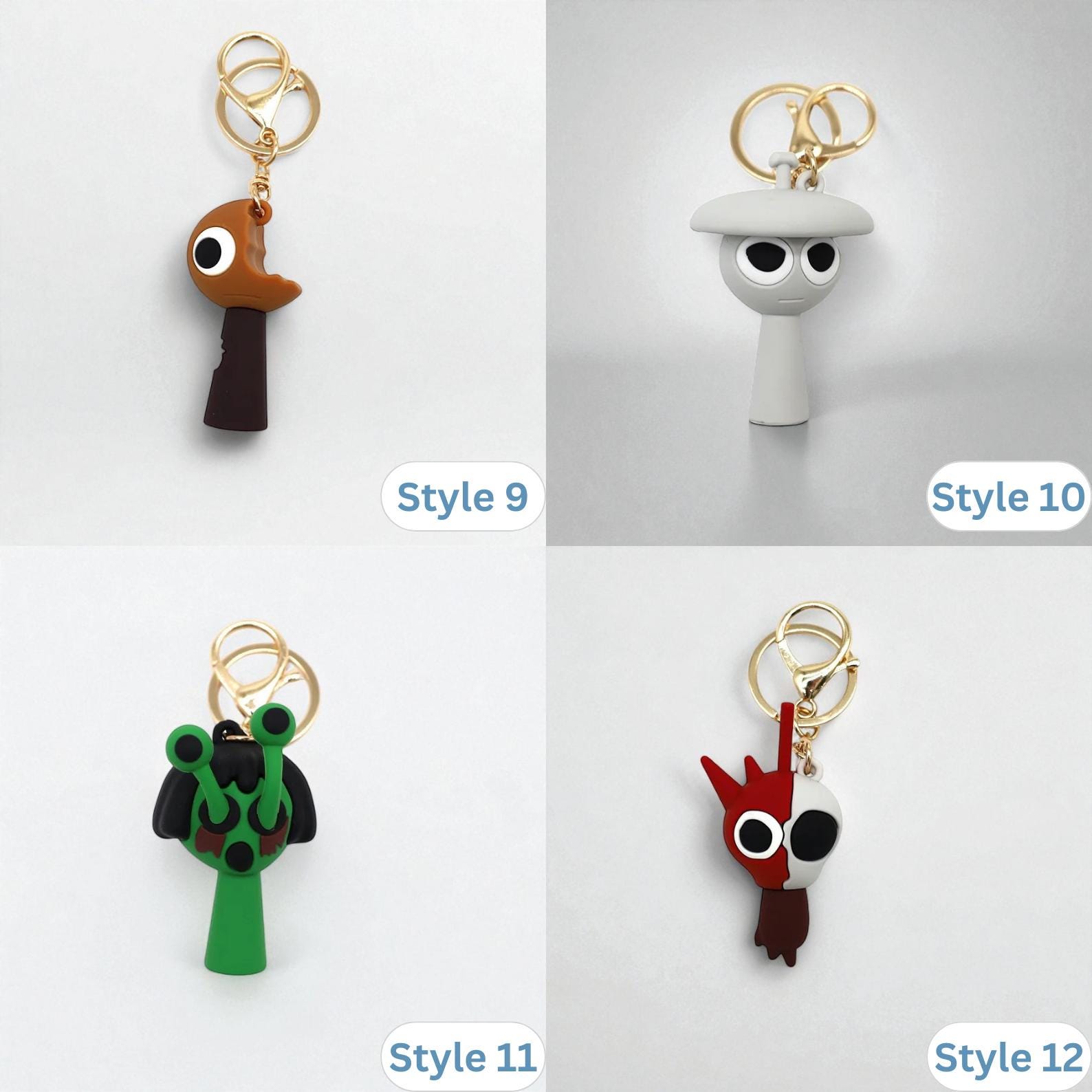 Cartoon Sprunki Oren Raddy Doll Keychain: Playful Car Keyring Gift - Etsy