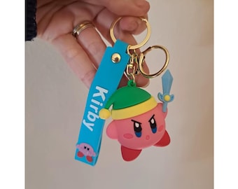Anime Kirby Keychain, Kawaii School Backpack Pendant keychain, Gift for her