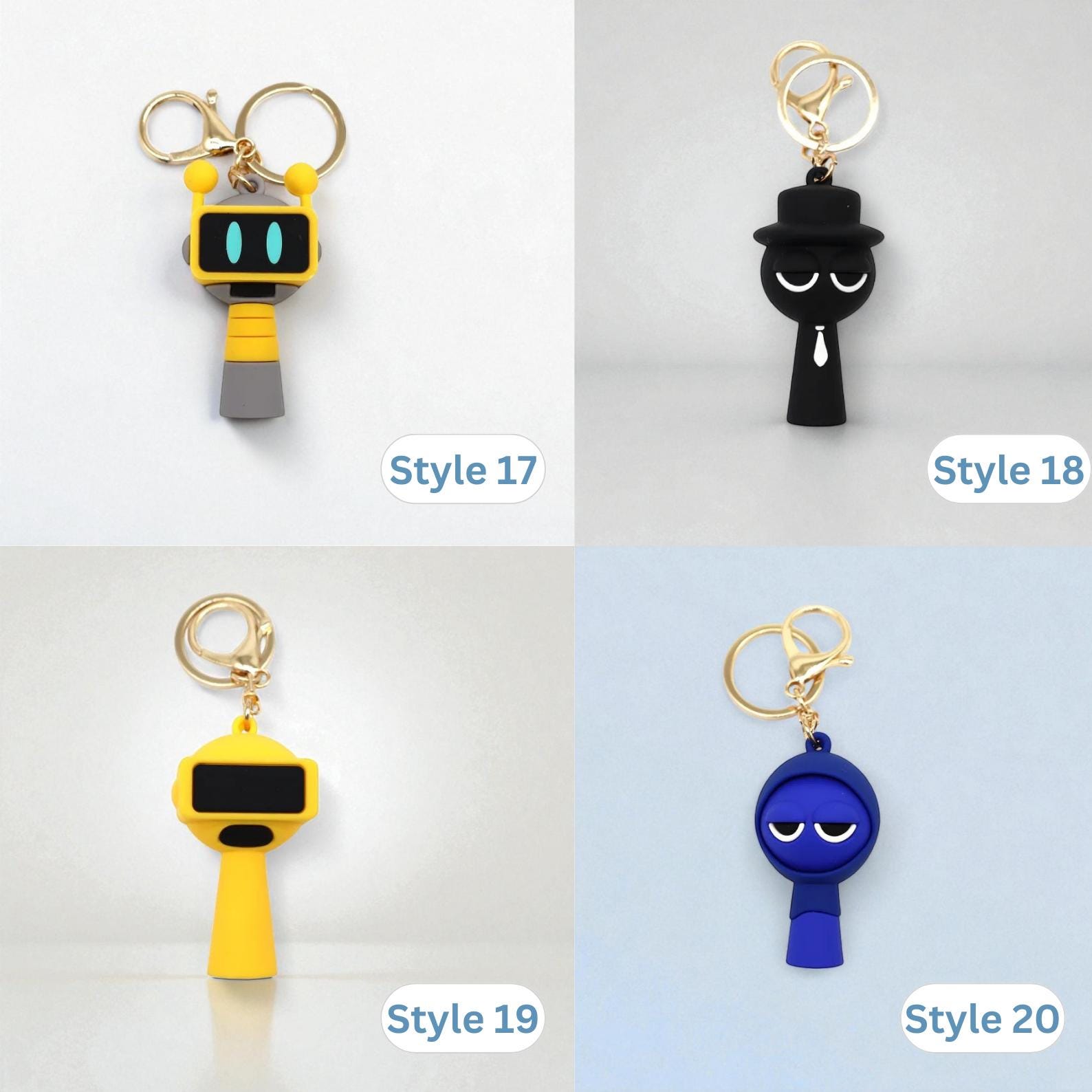 Cartoon Sprunki Oren Raddy Doll Keychain: Playful Car Keyring Gift - Etsy