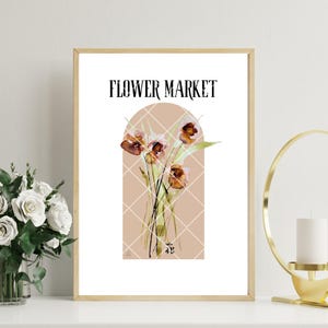 Cartel del mercado de flores