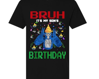 Gorilla Tag Birthday Transparent PNG Shirt Design