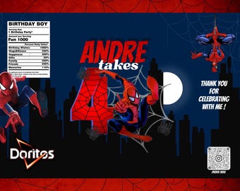 Spider-Man Birthday Party Favor Template