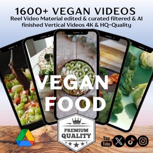 1600+ Vegan Food & Lifestyle Videos: Social Media Content (mp4 Gdrive)