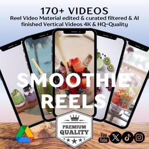170+ Smoothie-videorollen: socialmedia-inhoud (10 sec)