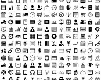 BUSINESS ICON SET Svg Eps Png - Etsy UK