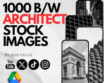 Architecture Stock Photos: 4K Black & White Building Images (Vertical)