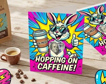Funny Easter Bunny Pop Art Money Holder Card (Digital Download)