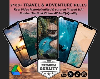 2100+ Travel Adventure Video Reels: MRR Plr Rights (Digital Download) NO AI
