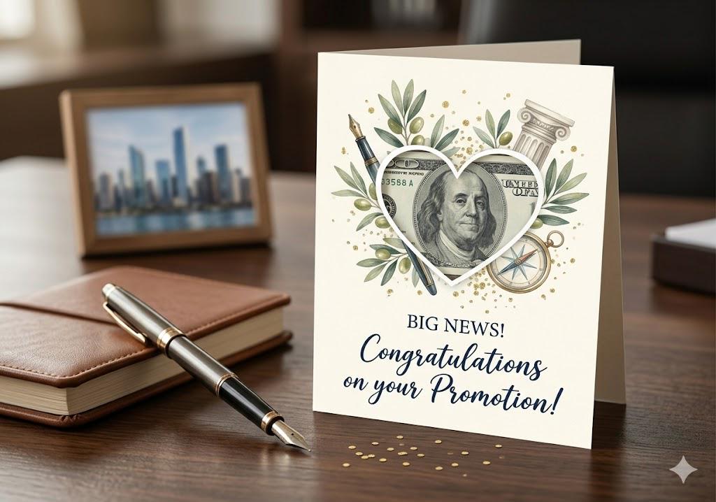 Promotion Congratulations Money Card, Career Milestone Cash Holder ...