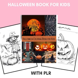 Halloween Coloring Book, Fun Coloring Pages for Kids,  Printable Halloween Activity