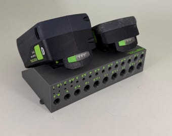 Festool battery and drill bit holder