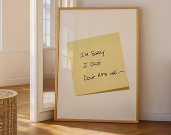 Sex and the City Breakup Post It Note Print | SATC Wall Art Digital Download | Carrie Bradshaw Quote Poster | Funny Heartbreak Decor
