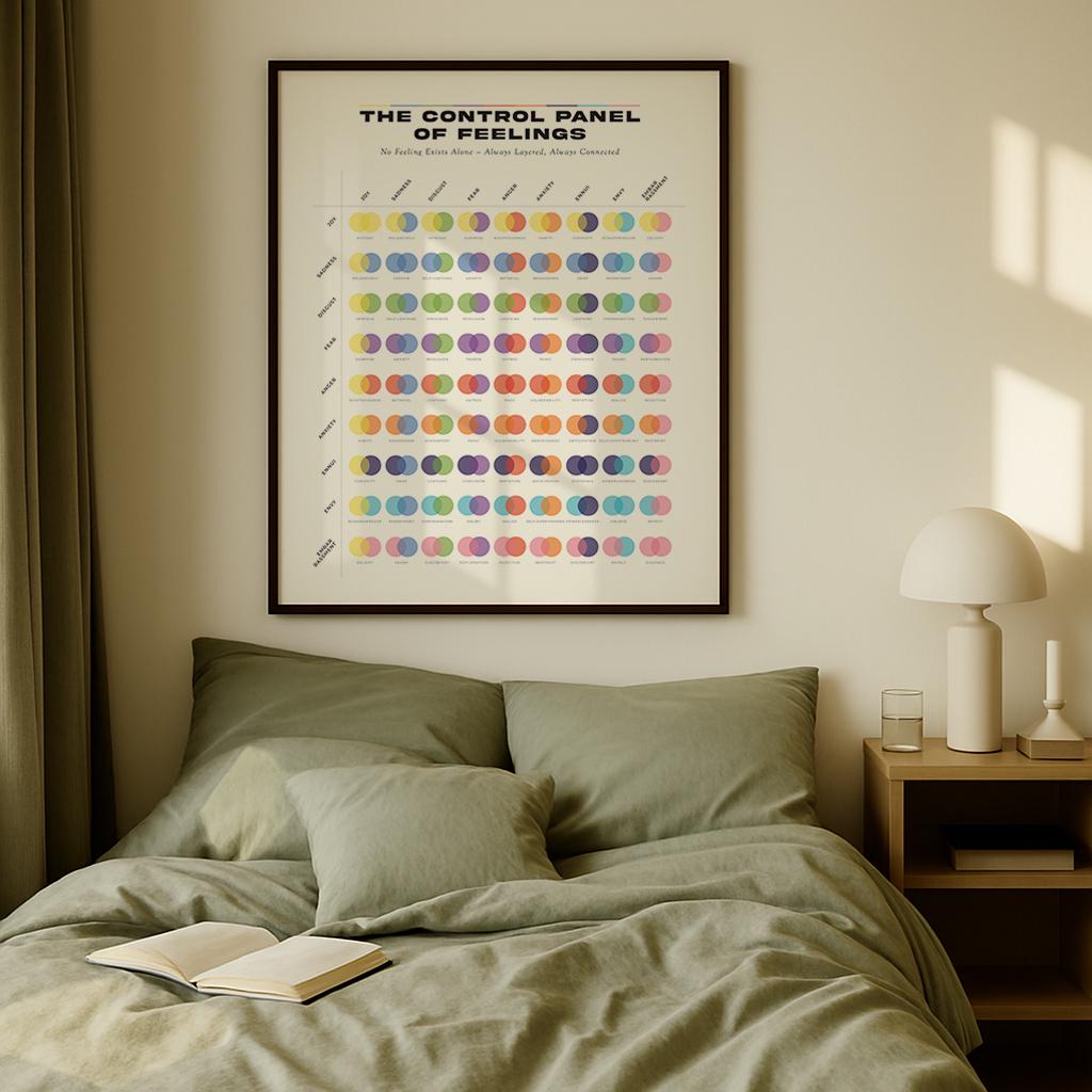 Inside Out Emotions Chart Printable Wall Art, Feelings Mix Poster ...