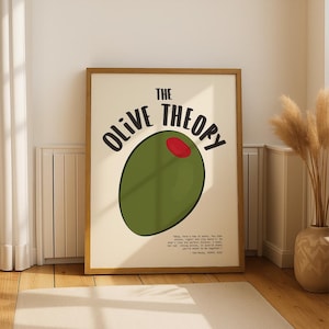 Impresión HIMYM de The Olive Theory / Póster con cita de Ted Mosby / Arte mural divertido para parejas / Decoración de Olive Theory / Descarga digital de Cómo conocí a vuestra madre