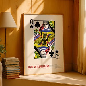Alice in Borderland Queen of Clubs Poster | Japanese Playing Card Wall Art Final Episode Netflix Wall Decor Anime Manga AIB Wall Art Gift