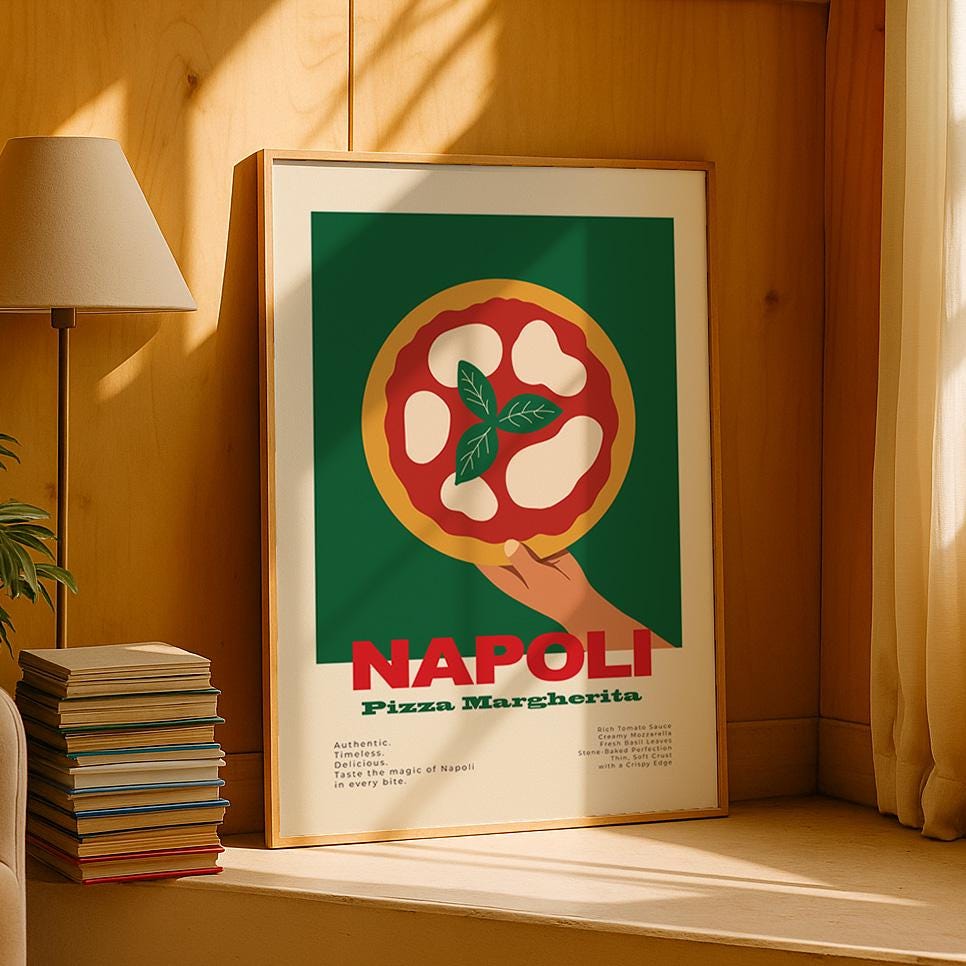 イタリア(ナポリ)のポスター Naples Poster Napoli Street I Italy Vintage Travel Poster by