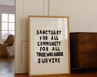 Walking Dead Sanctuary Sign | Terminus Typography Art (Digital Download)