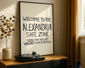 TWD Alexandria Safe Zone Poster | The Walking Dead Wall Art (Digital Download)