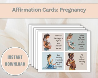 Scheda di affermazione della nascita digitale Regalo di maternità inclusiva Arte murale per la cameretta dei bambini Stampabile Mamma diversa Meditazione sulla gravidanza Regalo per baby shower