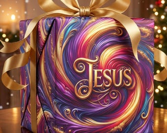 Jesus Wrapping Papers | Unique Colorful Christian Wrap