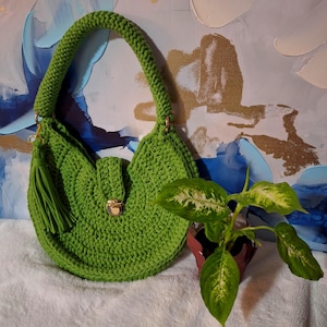 Bolso de hombro de crochet, tendencia artesanal, bolso de verano de tendencia, regalo,