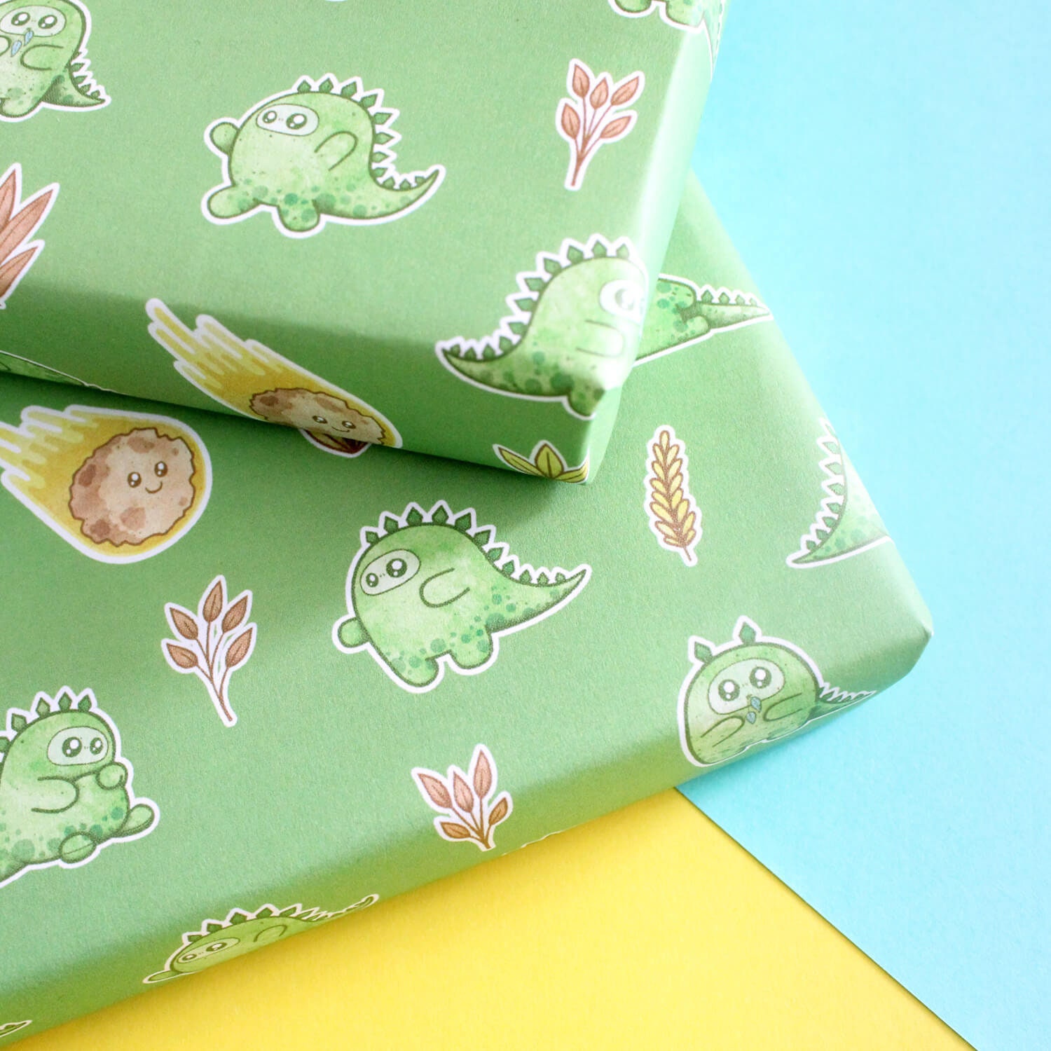 Wrapping paper sheet Cuthbert the dinosaur Etsy