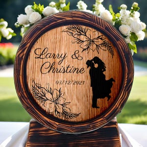 Personalisierter Hochzeitskartenhalter 10L, rustikaler Vintage-Whisky-Fass aus Eiche mit Schloss, Kartenbox - Perfektes Hochzeitsgeschenk - Dekor, Empfang