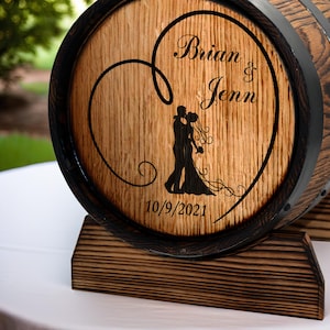 Porta-cartão personalizado de barril de uísque e vinho rústico de carvalho, caixa de cartão de barril de 10 litros com trava, decoração de casamento, recepção de madeira, livro de visitas de rum e bourbon