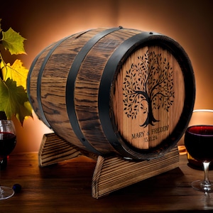 Personalisierte Whisky-Hochzeitskartenbox 10L, Vintage-Eichenfassstil mit Schloss, Holzkartenhalter - Perfektes Hochzeitsgeschenk - Dekoration, Empfang