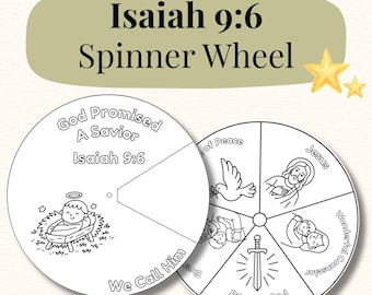 Isaiah 9:6 Spinner Wheel, Names of Jesus Craft (Digital Download)